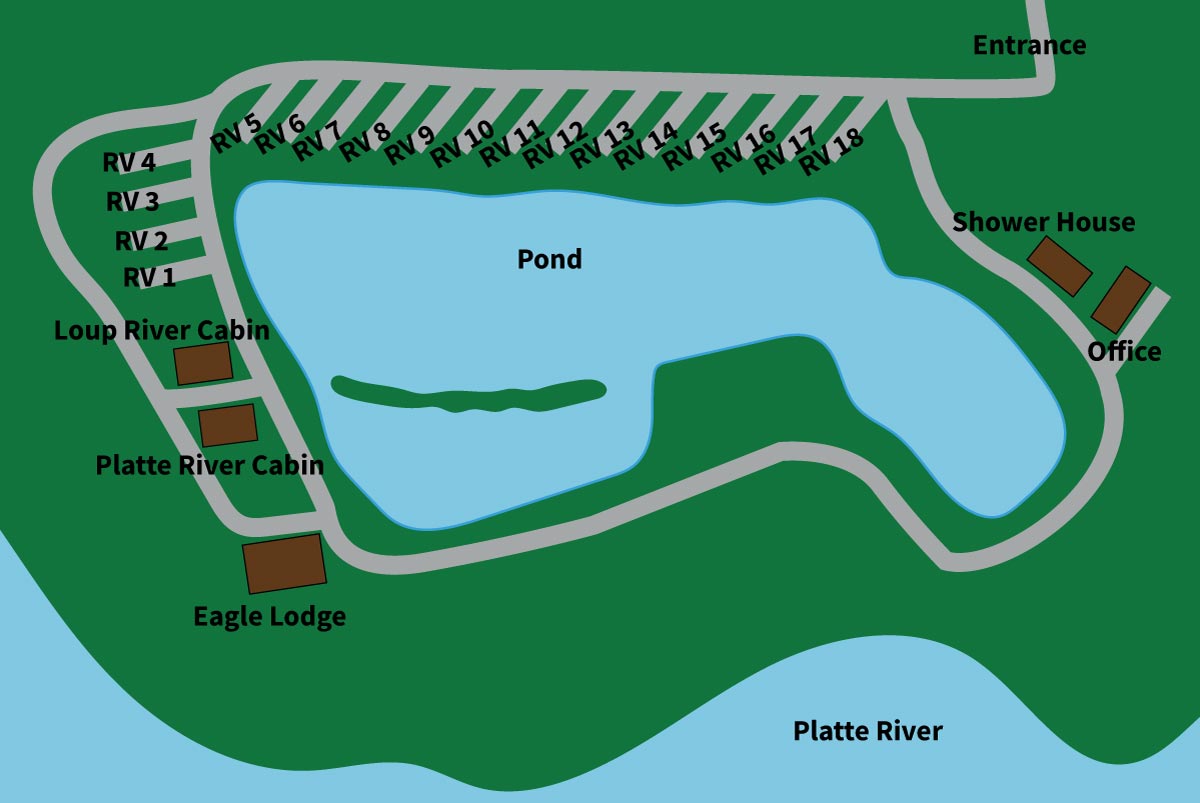 RV Sites Riverland Cabin Rental And RV Park Columbus Nebraska